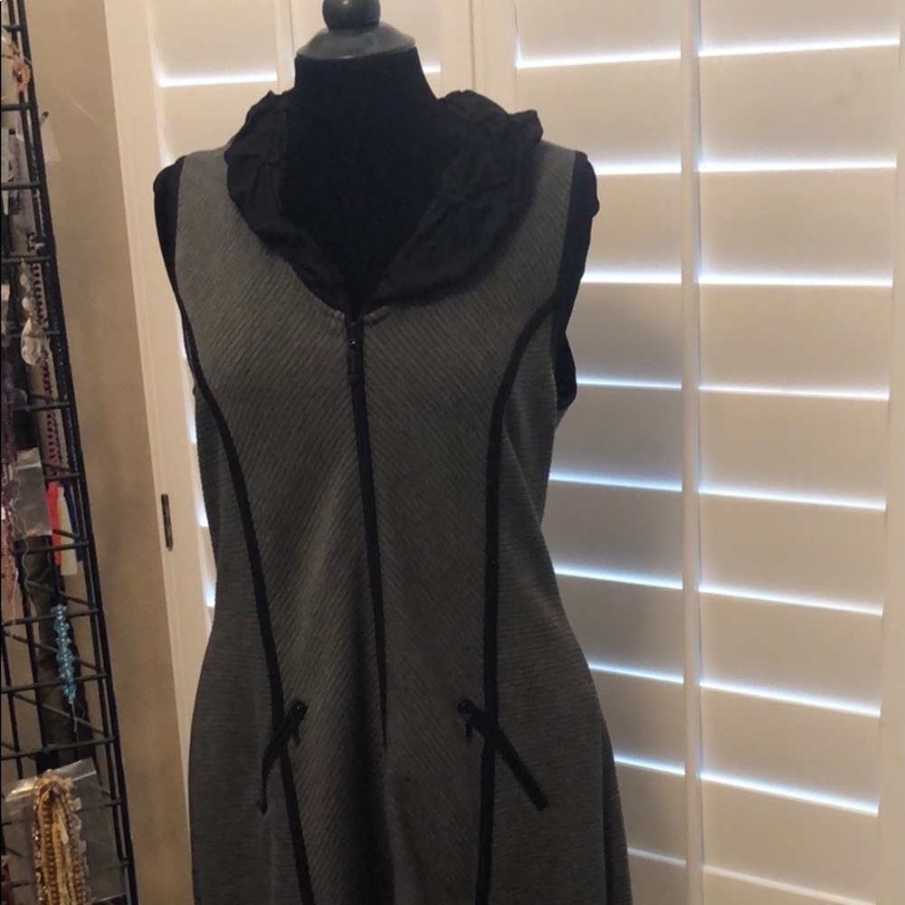 Designer black knit dress